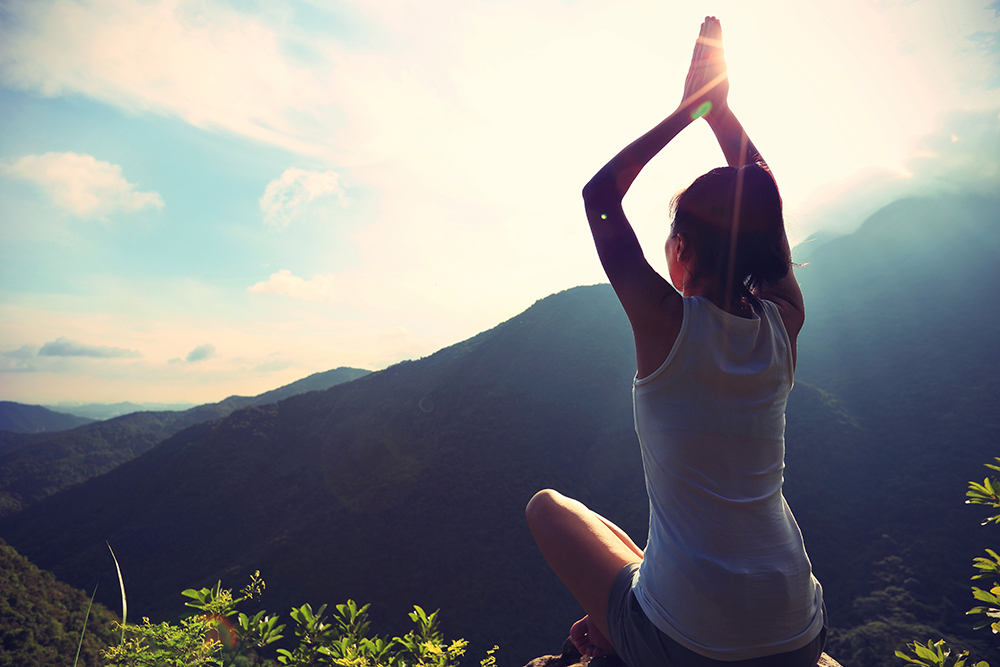 Yoga at peak